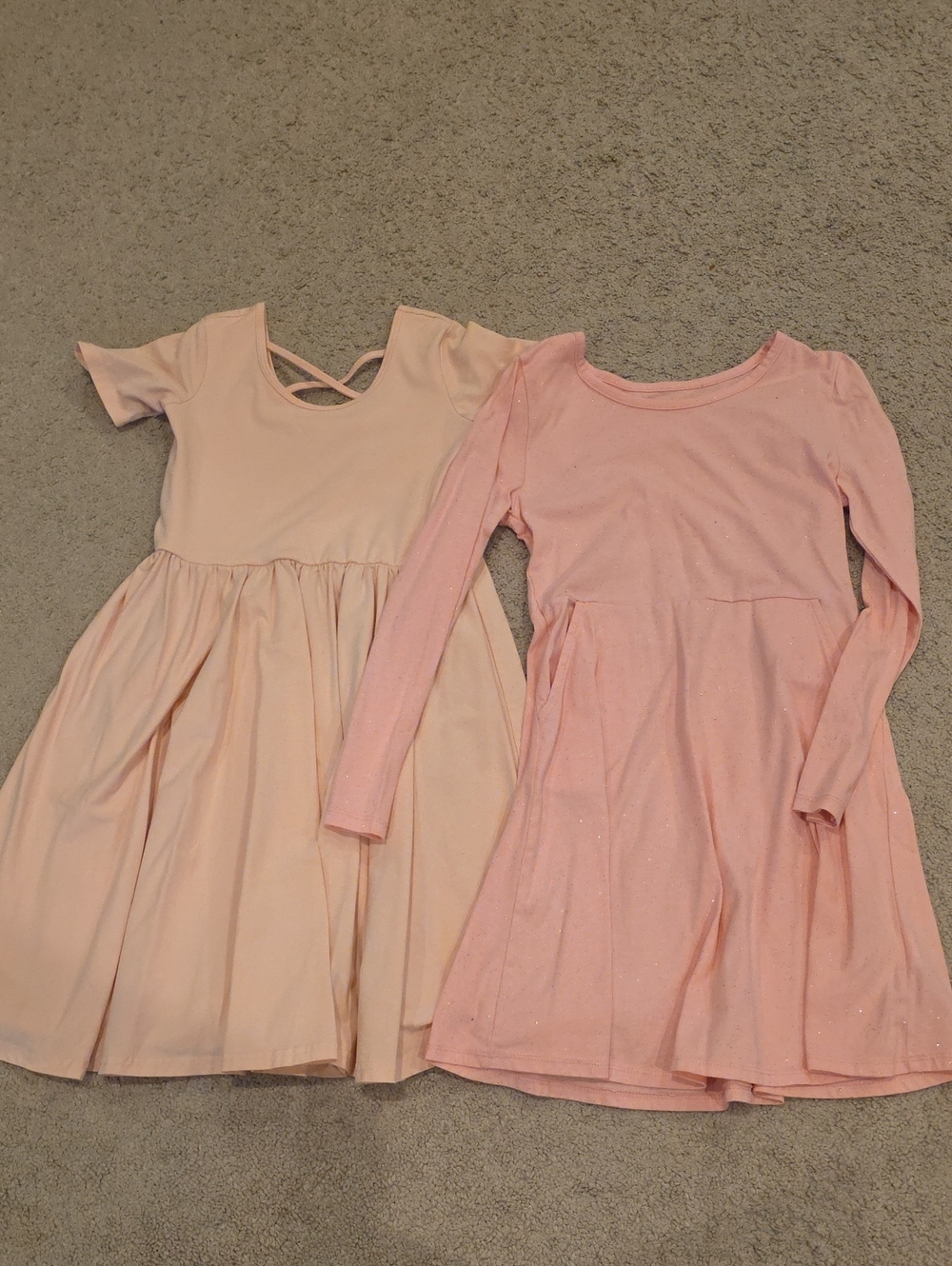 A2 Girls' Pink Long Sleeve & Short Sleeve Dress Bundle